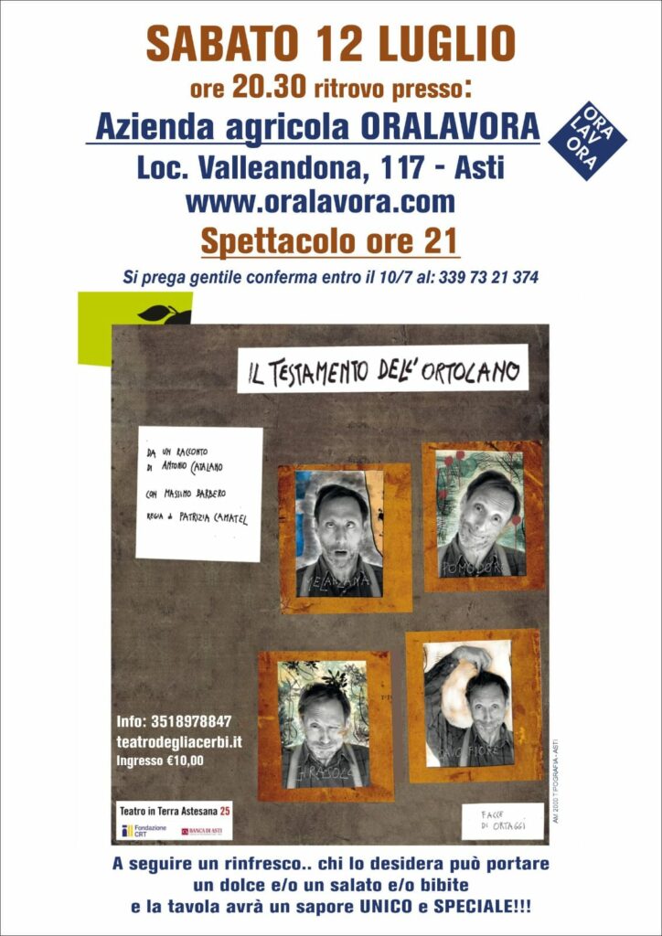 Spettacolo: il testamento dell’ortolano