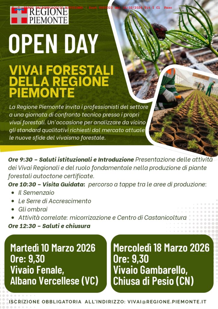 Open Day Vivai forestali Regione Piemonte