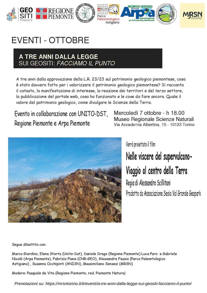 I Geositi dell’Astigiano al Museo di Scienze Naturali di Torino
