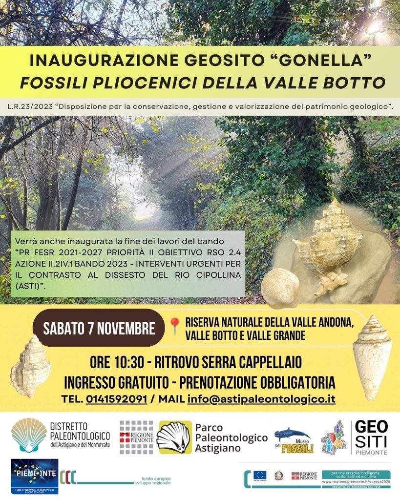 Inaugurazione del Geosito “Gonella – Fossili pliocenici della Valle Botto”